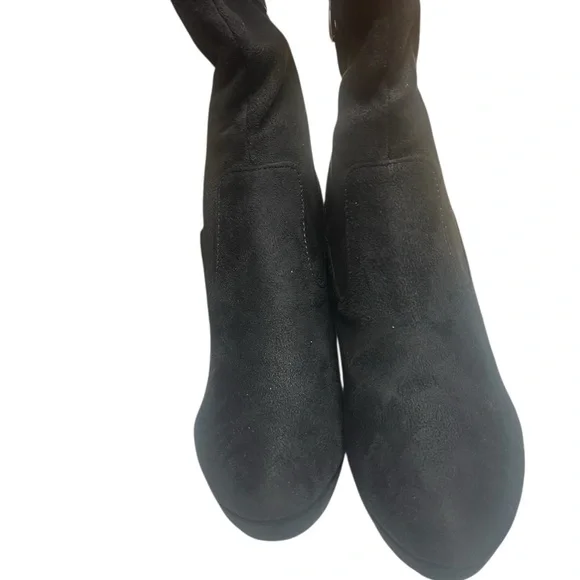 NWT Dream Pair Highplat Black Chunky thigh High Over the Knee Women's Boots 6 - Picture 4 of 12